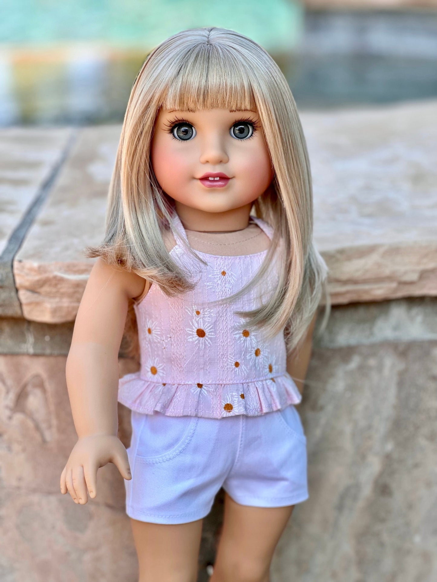 Lavish “Cashmere Creme” Med Bangs