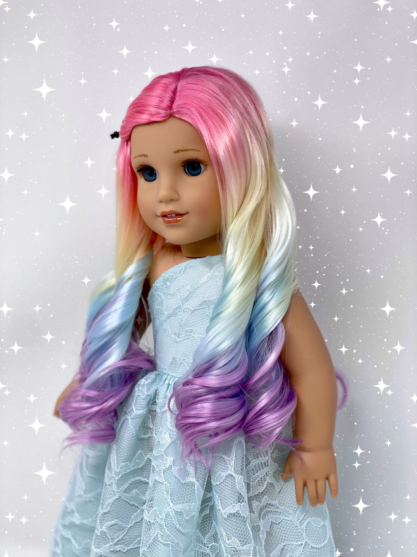 SECONDS CLEARANCE Pastel Rainbow (Imperfect Wig)