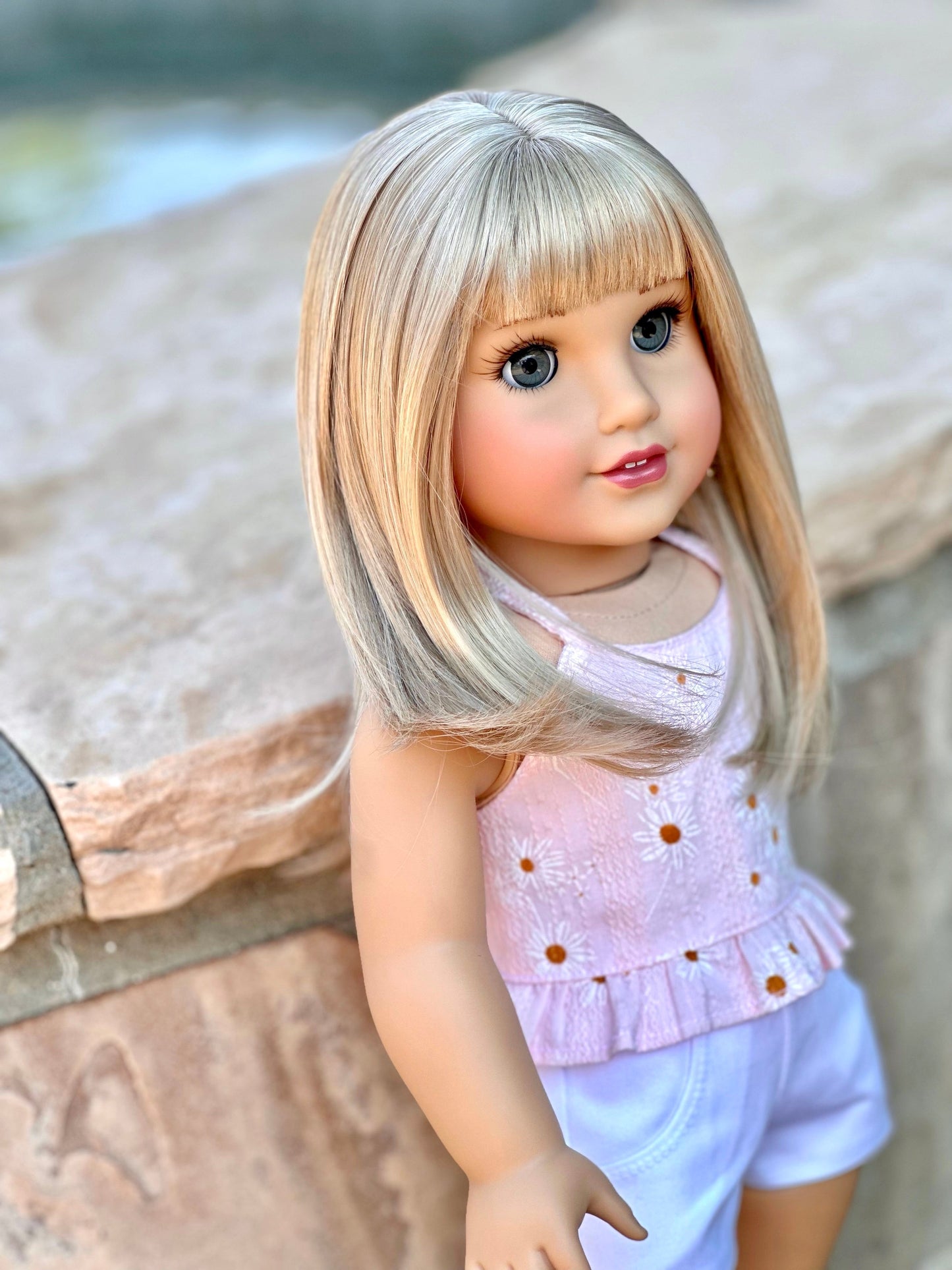 Lavish “Cashmere Creme” Med Bangs