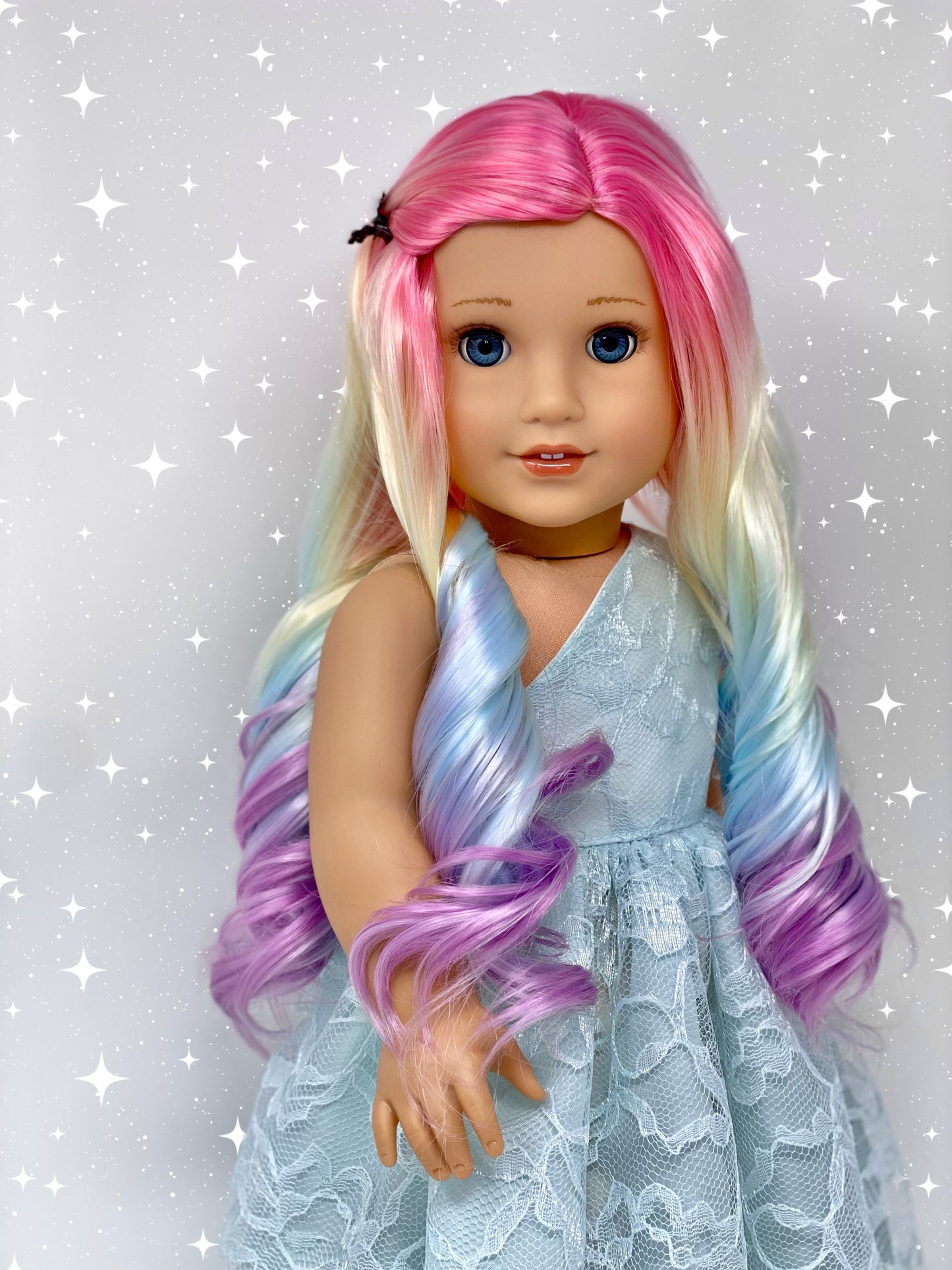 american girl doll rainbow wig