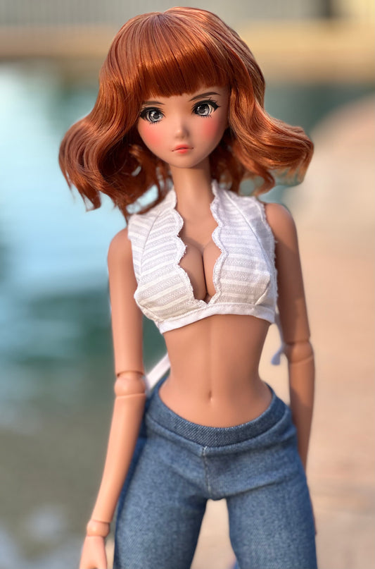 Lavish Smart Doll Size 21cm “Chestnut Bay” wavy, short bangs