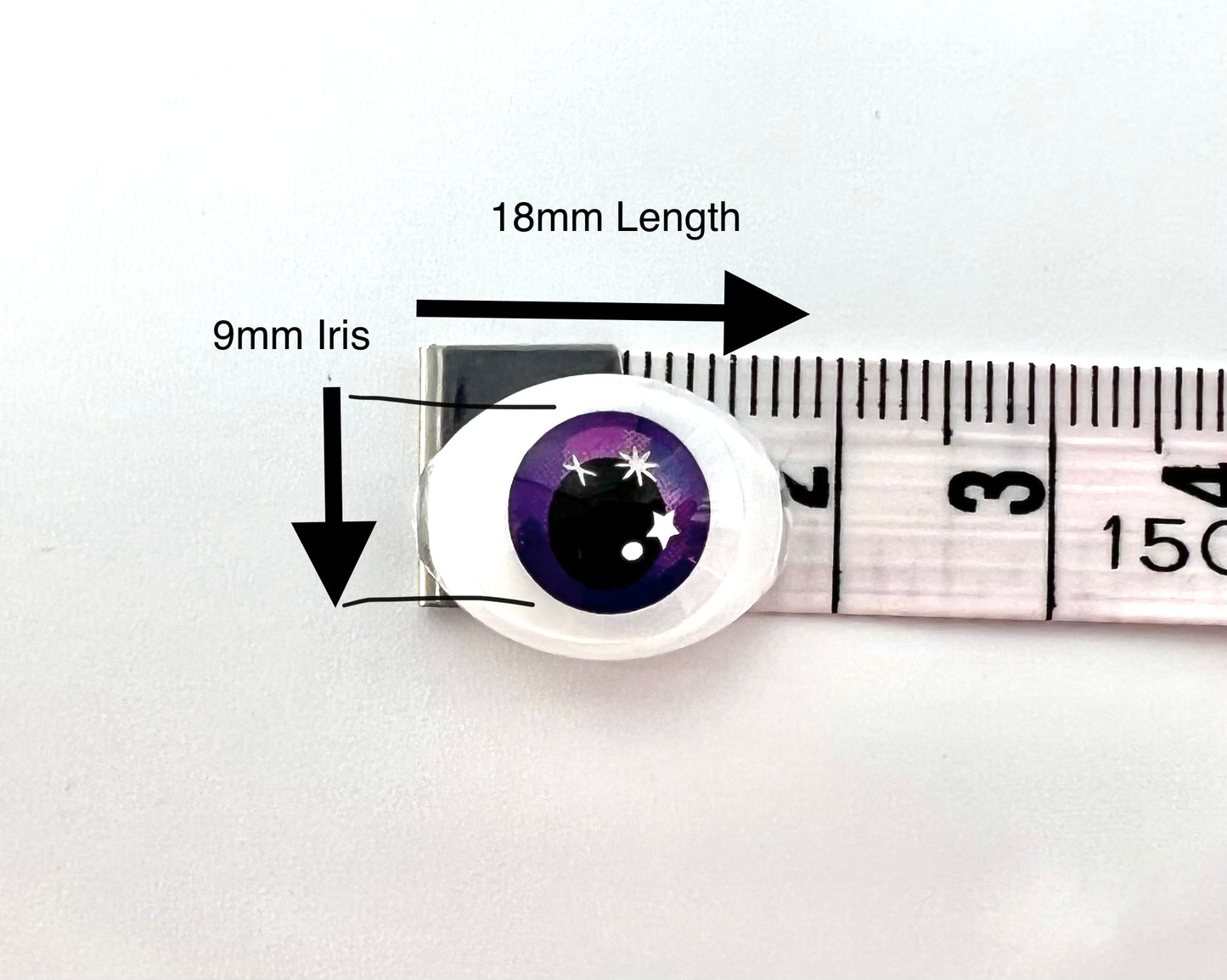 Purple Star Oval Eye for Smart Doll, BJD 18mm Length