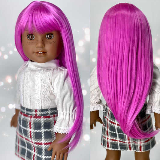 American Girl Doll Wig “Fuschia Frills”