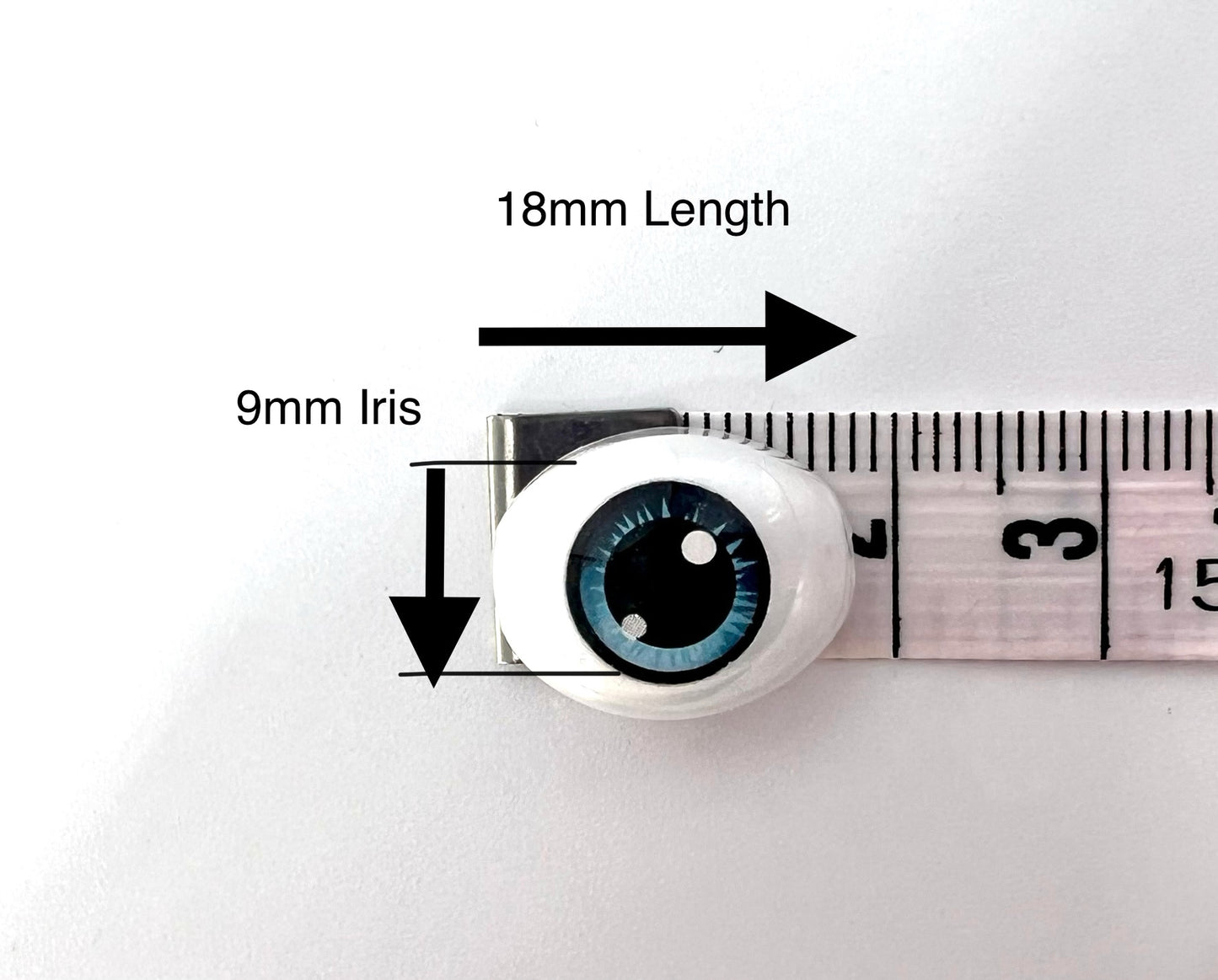 Turquoise Blue Oval Eye for Smart Doll, BJD 18mm Length