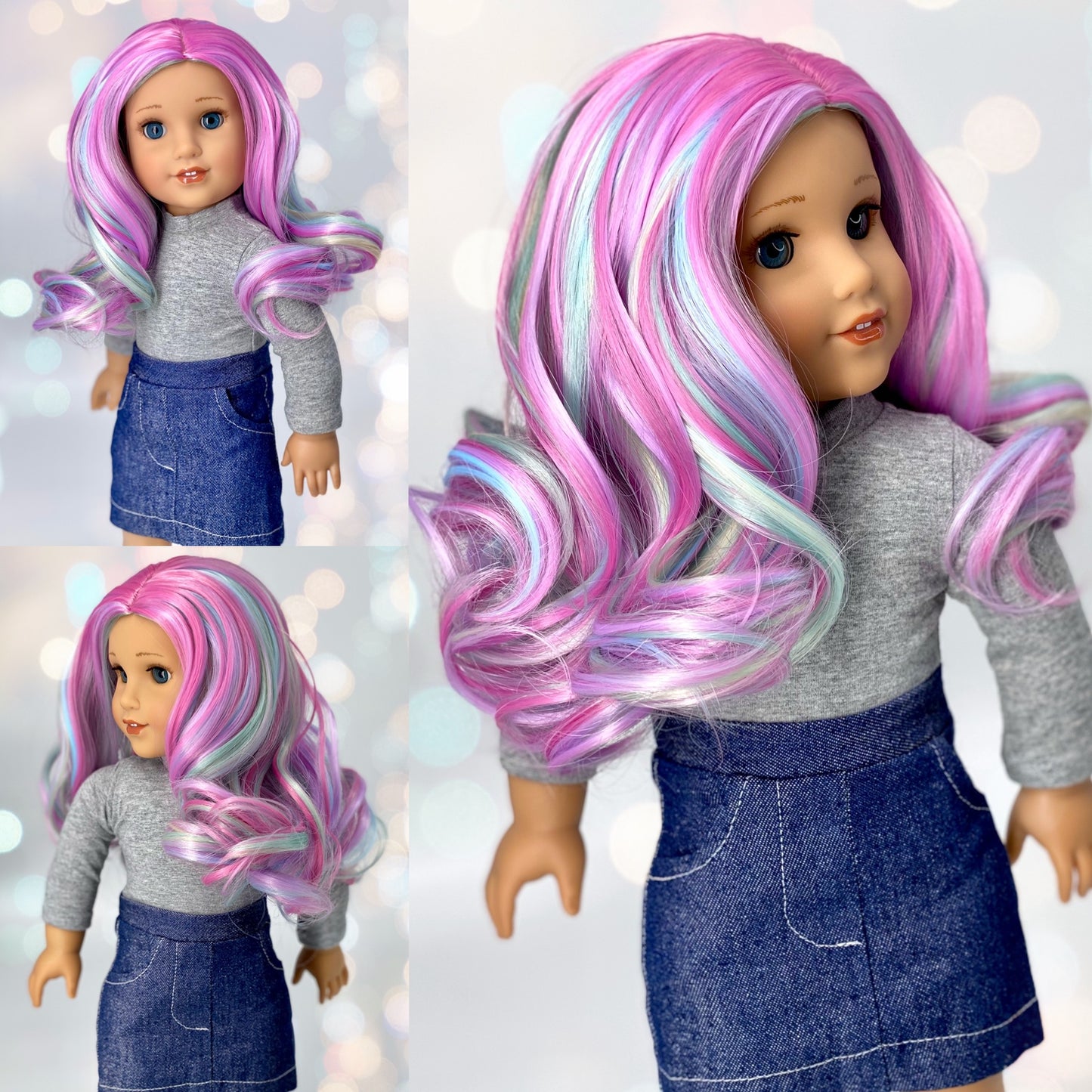 CHIC American Girl Doll Size 11.5” Wig “Pretty Petunia”
